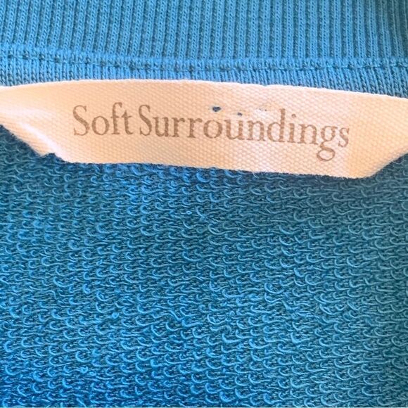 Soft Surroundings Winifred Pullover Teal Size Medium - Picture 6 of 10